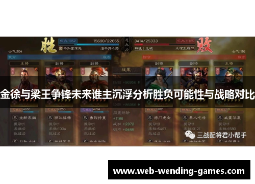 金徐与梁王争锋未来谁主沉浮分析胜负可能性与战略对比 金徐与梁王争锋未来谁主沉浮分析胜负可能性与战略对比