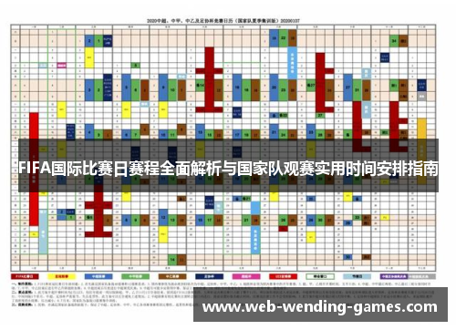 FIFA国际比赛日赛程全面解析与国家队观赛实用时间安排指南 FIFA国际比赛日赛程全面解析与国家队观赛实用时间安排指南